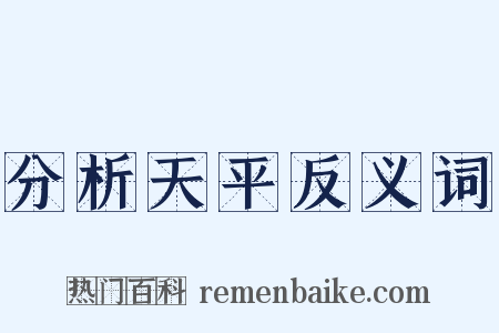 分析天平反义词是什么意思的图片